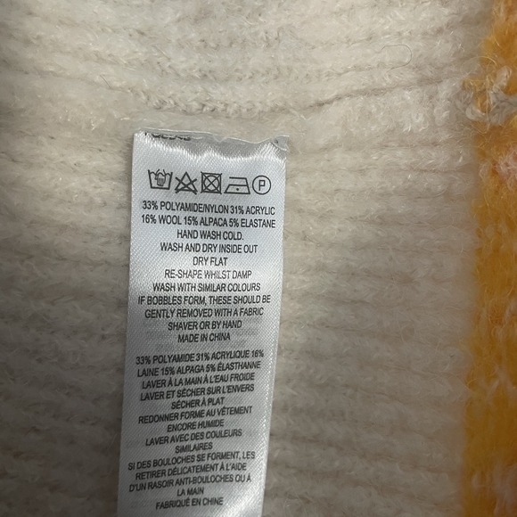 FRENCH CONNECTION Sz L Neya Fairisle Sweater Dress Wool, Alpaca, etc Fuzzy - Picture 11 of 11